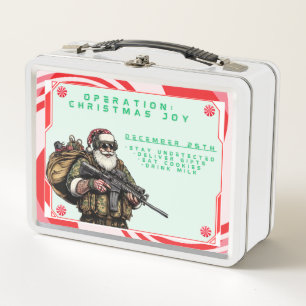 Lunch Box Militaire amusant/Père Noël de Noël