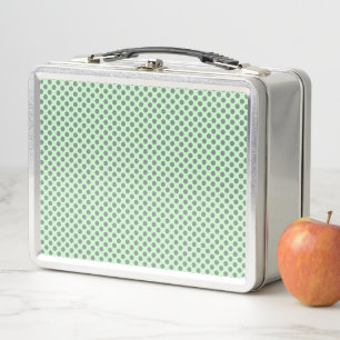 Lunch Box Mint Green avec Grey Pois par Shirley Taylor