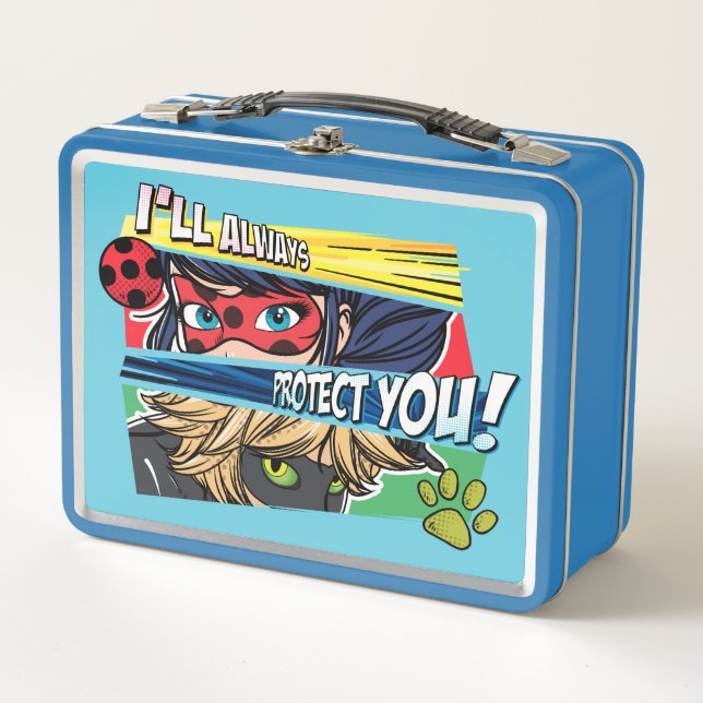 Lunch Box Miraculous Ladybug & Cat Noir toujours vous protég (Devant)