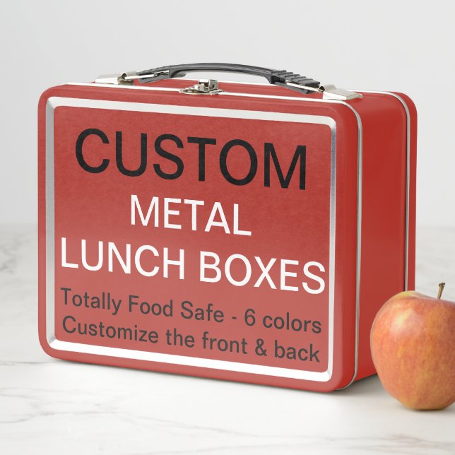 Lunch Box Modèle ROUGE de gamelle personnalisé par coutume (En situation)