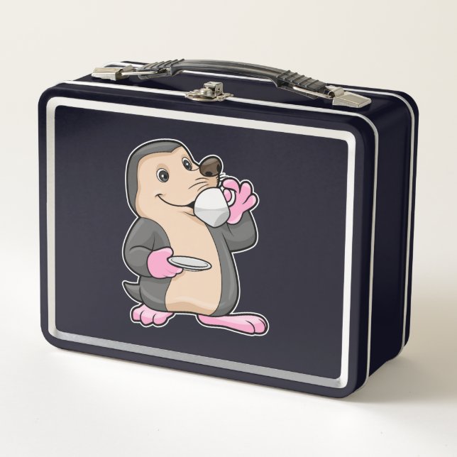 Lunch Box Mole avec coupe de café et soucoupe (Devant)