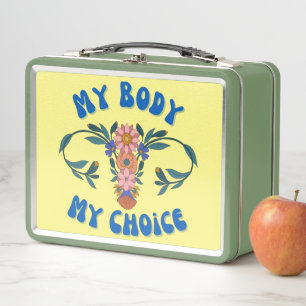 Lunch Box Mon corps Mon choix Floral Uterus Pro-Choice