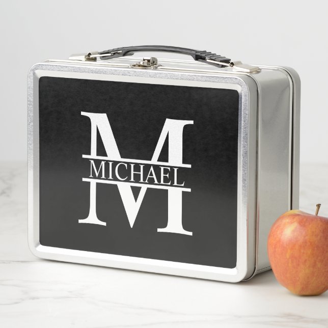 Lunch Box Monogramme et nom personnalisés (En situation)