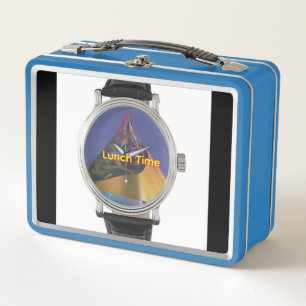 Lunch Box Montre de poignet Bleu 