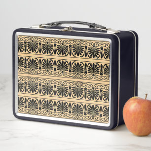 Lunch Box Motif arabesque méditerranéen grec marron