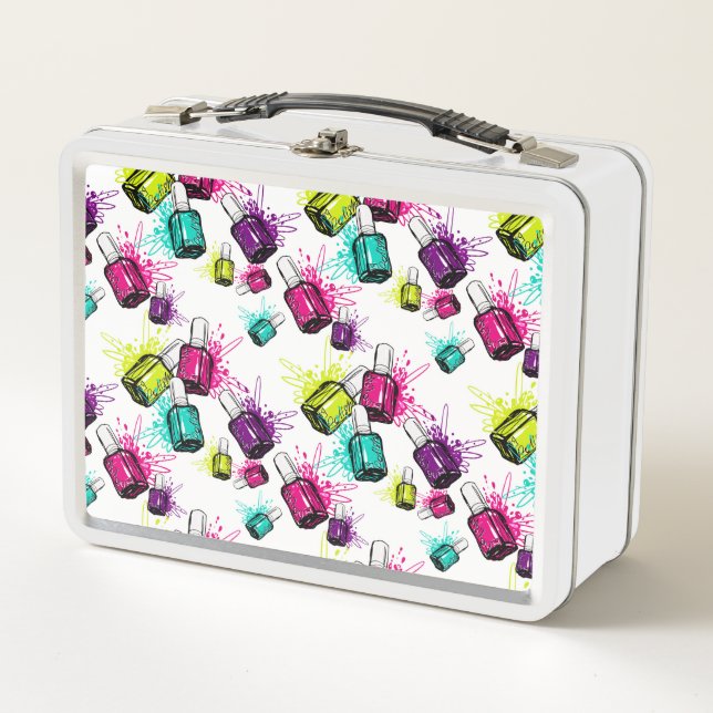 Lunch Box Motif au néon de vernis à ongles (Devant)