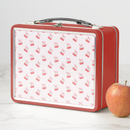 Lunch Box Motif Coquette Cherries Bow