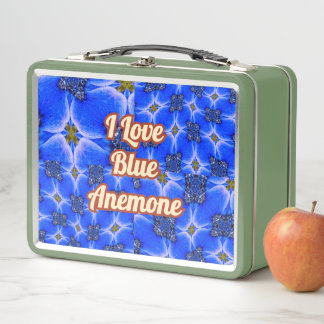 Lunch Box Motif d'anémone du Jardin bleu