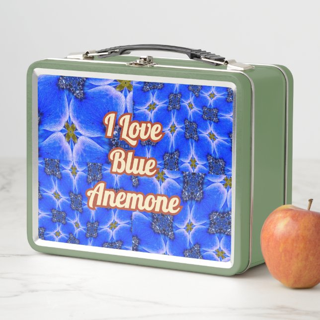Lunch Box Motif d'anémone du Jardin bleu (En situation)