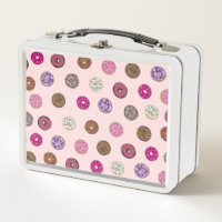 Motif d'aquarelle Artsy Rose Sprinkt Donuts