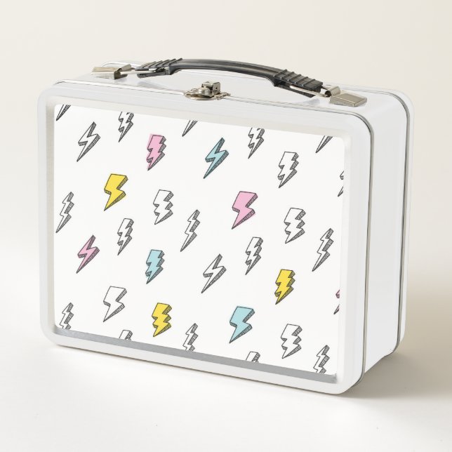 Lunch Box Motif de boulon de foudre à doodle mignon (Devant)