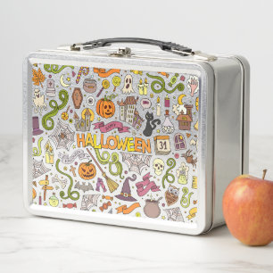 Lunch Box Motif de doodle Halloween mignon