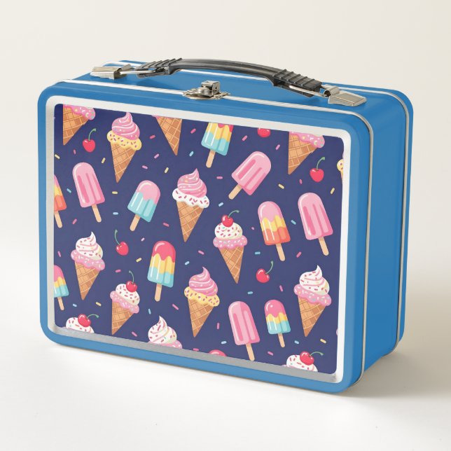 Lunch Box Motif de glace, popsicles et cerises (Devant)