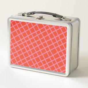 Lunch Box Motif de lignes À damiers Abstraites diagonales en