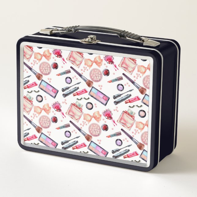 Lunch Box Motif de maquillage d'aquarelle (Devant)