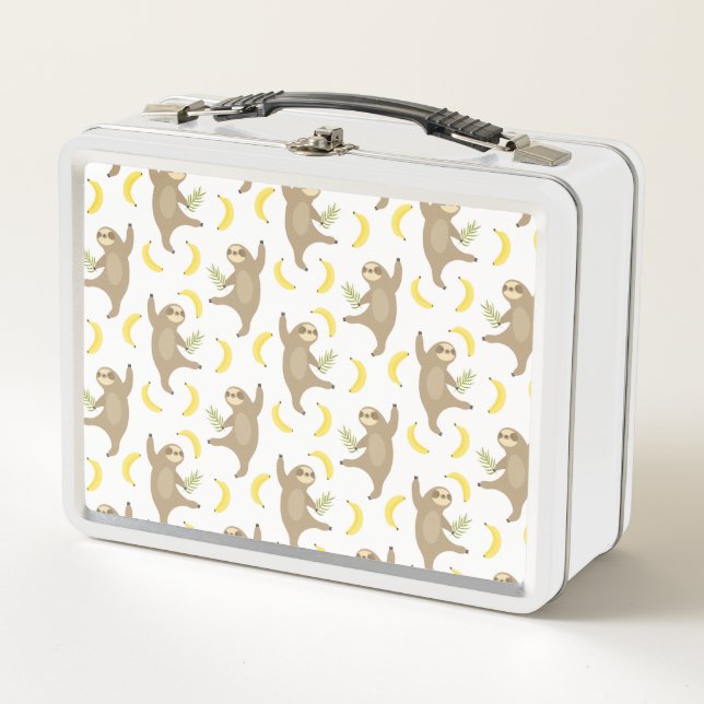 Lunch Box Motif de paresses et de bananes (Devant)