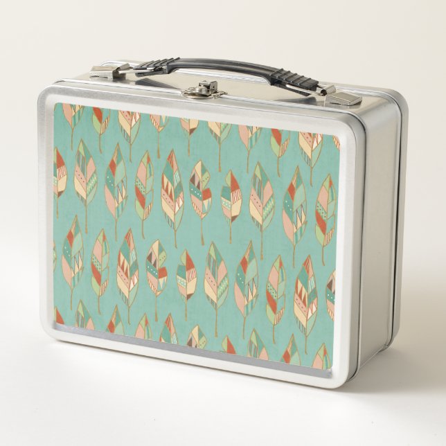 Lunch Box Motif de plume d'aquarelle d'étape | de Geo de (Devant)