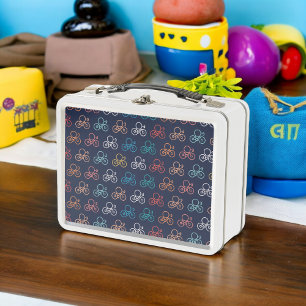 Lunch Box Motif de vélos multicolores