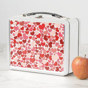 Lunch Box Motif Des Coeurs, Coeurs Rouges, Amour