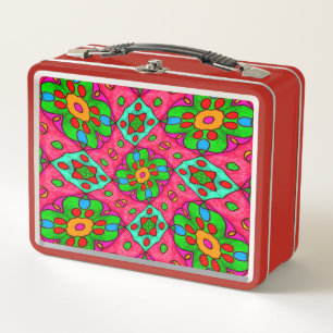 Lunch Box Motif Fleurs Abstraites uniques