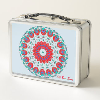 Lunch Box Motif floral vintage classique de kaléidoscope