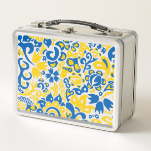 Lunch Box Motif folklorique aux couleurs du drapeau ukrainie