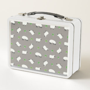 Lunch Box Motif irlandais de shamrock et de moutons
