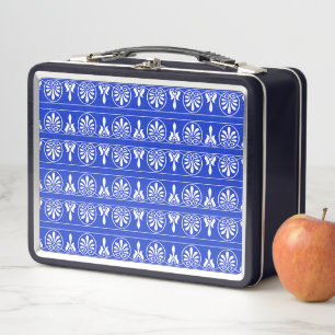 Lunch Box Motif méditerranéen grec Arabesque bleu