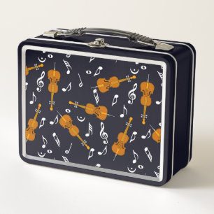 Lunch Box Motif note musique cello