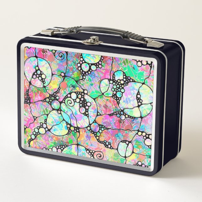 Lunch Box Motif Peint À La Main Et Numériquement Art 31 (Devant)