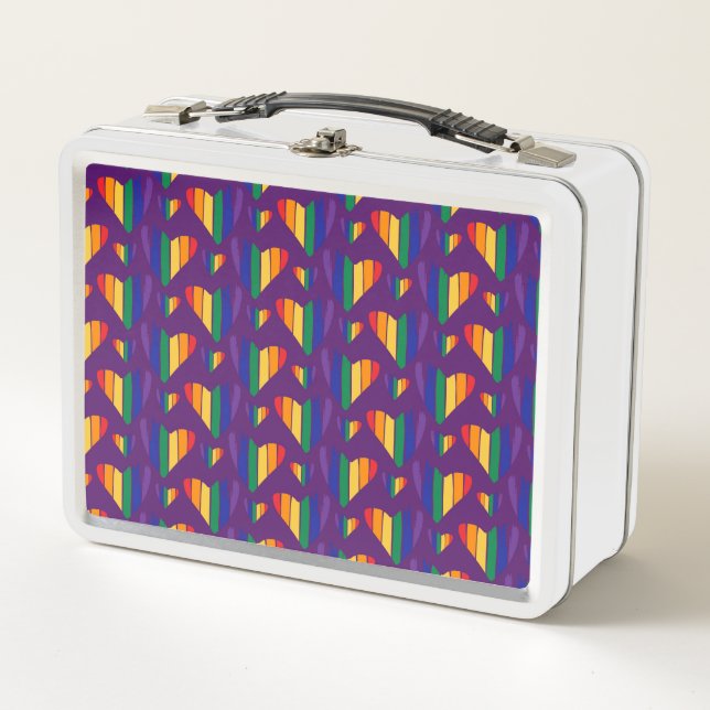 Lunch Box Motif Rainbow Hearts (Devant)
