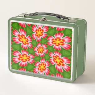 Lunch Box Motif Red Lilies