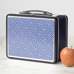 Lunch Box Motif Sayagata, Japonais, Violet et Bleu