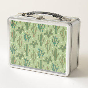 Lunch Box Motif vert de cactus d'étape de Geo de sud-oues