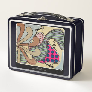 Lunch Box 'Motifs dans le tourniquet' Peinture sur un