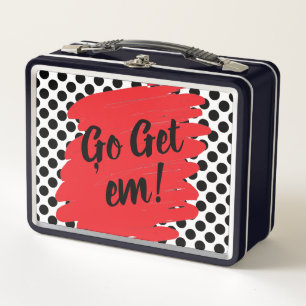 Lunch Box Motivation Branchée Rouge Pâté et Points Noirs