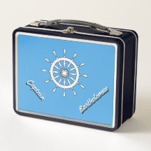 Lunch Box - Nautisches Thema mit Name
