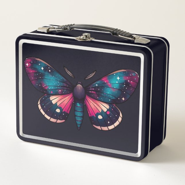 Lunch Box Night Sky Moth - Cosmic Celestial Nebula Space (Devant)
