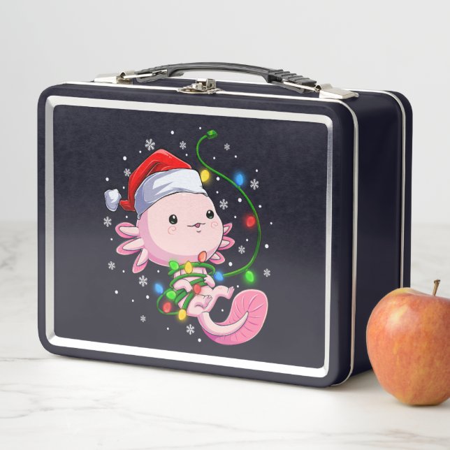 Lunch Box Noël Axolotl Santa Chapeau éclaire Japonais mignon (En situation)