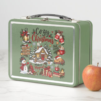 Lunch Box Noël Cosy Paysage d'Hiver Merveilleux