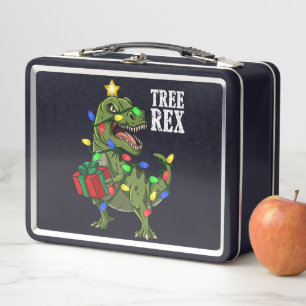 Lunch Box Noël Dinosaure Arbre Rex Garçons Filles Enfants No