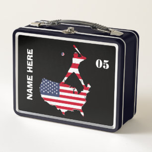 Lunch Box Nom de base-ball Vintage personnalisé