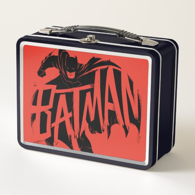 Lunch Box Nom de la brosse d'encre Batman (Devant)