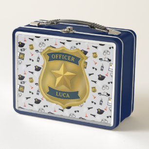 Lunch Box Nom de policier de thème policier