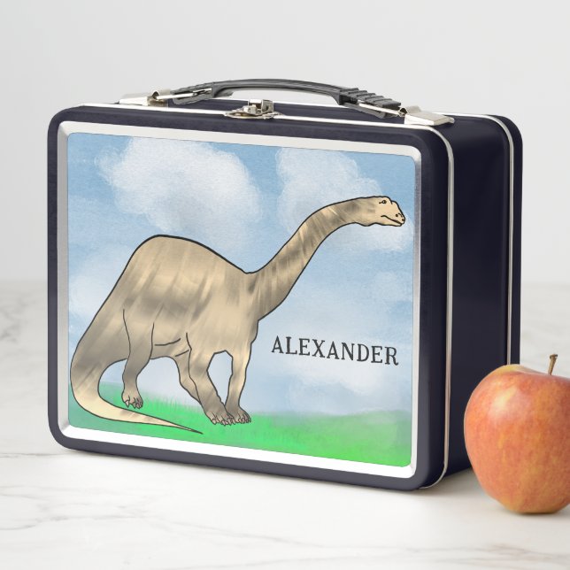 Lunch Box Nom des enfants Dinosaur (En situation)