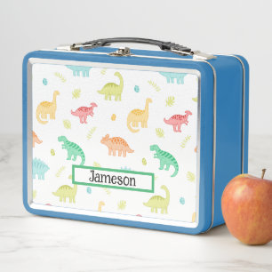 Lunch Box Nom du Motif sur le thème du dinosaure