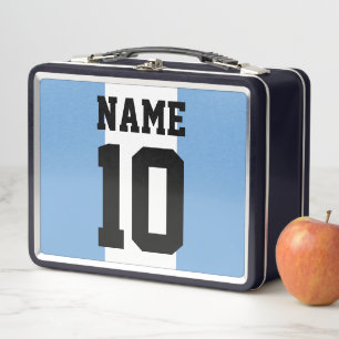 Lunch Box Nom et numéro personnalisés Argentine Indicateur
