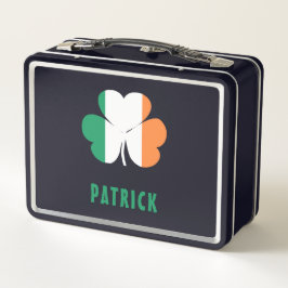 Lunch Box Nom personnalisé Celtic Irlande Shamrock Drapeau i