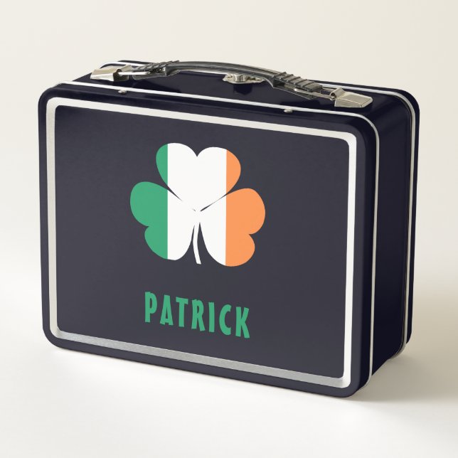Lunch Box Nom personnalisé Celtic Irlande Shamrock Drapeau i (Dos)