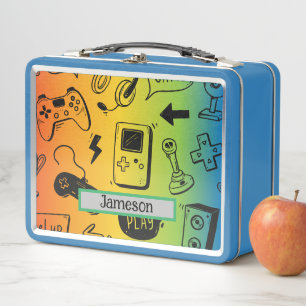 Lunch Box Nom personnalisé du Motif moderne Gamer